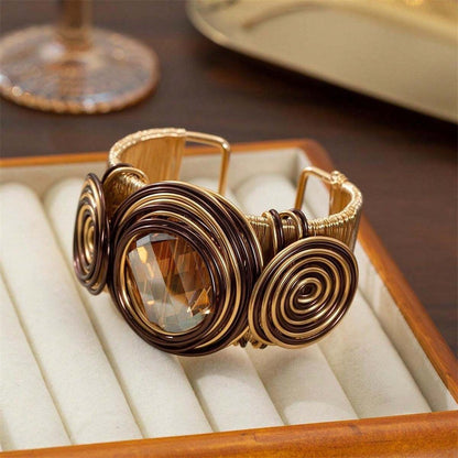 Wrapped Stone Statement Cuff