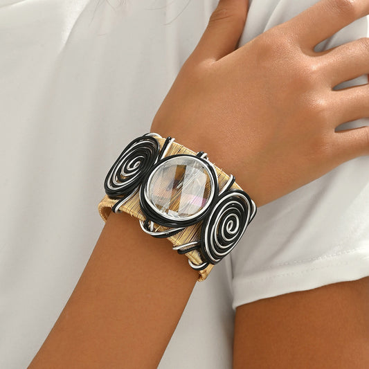 Wrapped Stone Statement Cuff