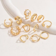 Stacked 12-Piece Ring Set