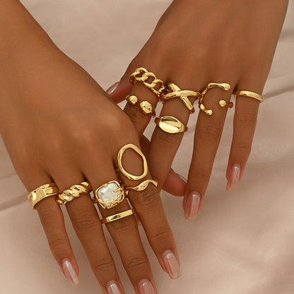 Stacked 12-Piece Ring Set