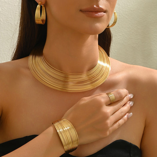Wire Wrap 4-Piece Collar Set