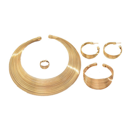 Wire Wrap 4-Piece Collar Set