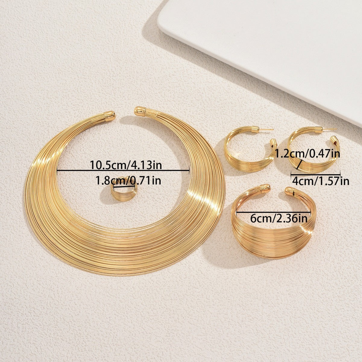 Wire Wrap 4-Piece Collar Set
