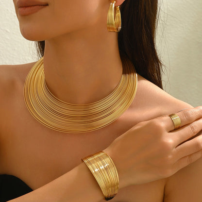 Wire Wrap 4-Piece Collar Set
