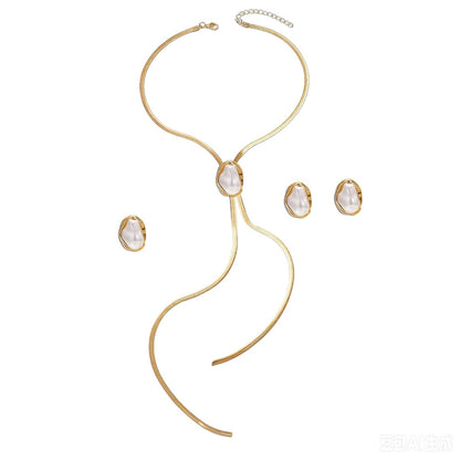 Baroque Pearl Lariat 3-Piece Set