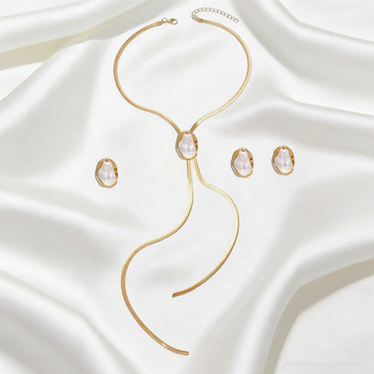 Baroque Pearl Lariat 3-Piece Set